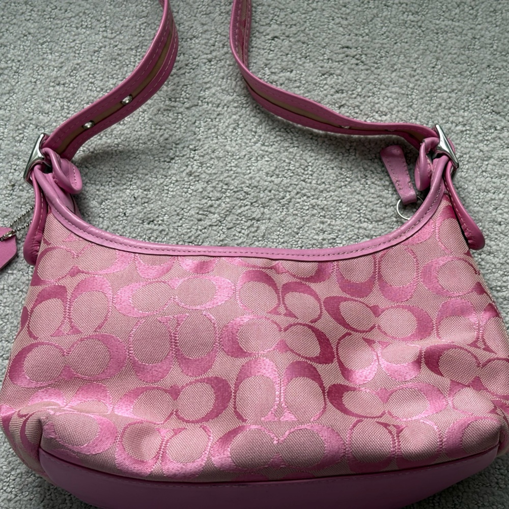 Coach Pink Patterned Shoulder Bag